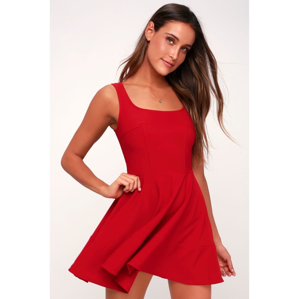 Lulus Home Before Daylight Red Dress - XS